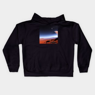 Mars Landscape - AI Generated Kids Hoodie